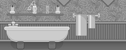 Grayscale Escape: Bathroom